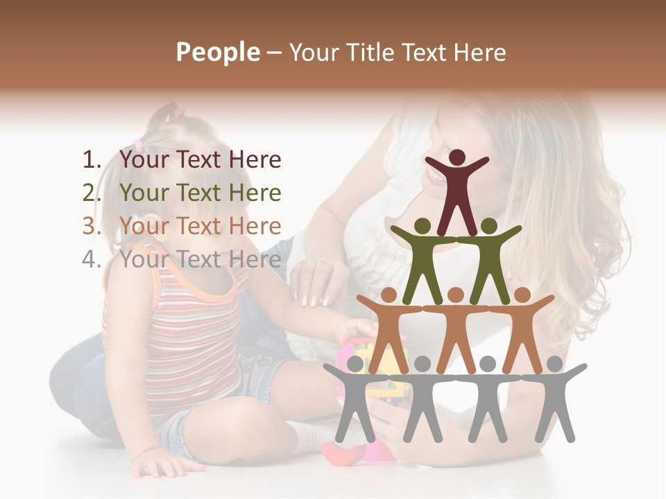 A Woman Playing With A Child On The Floor PowerPoint Template