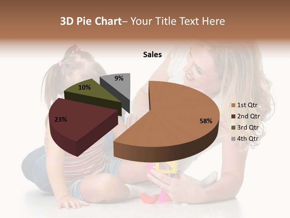 A Woman Playing With A Child On The Floor PowerPoint Template