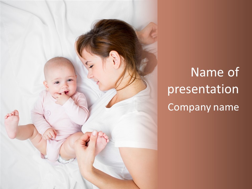 Looking Mama Childhood PowerPoint Template