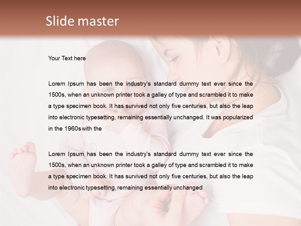 Looking Mama Childhood PowerPoint Template