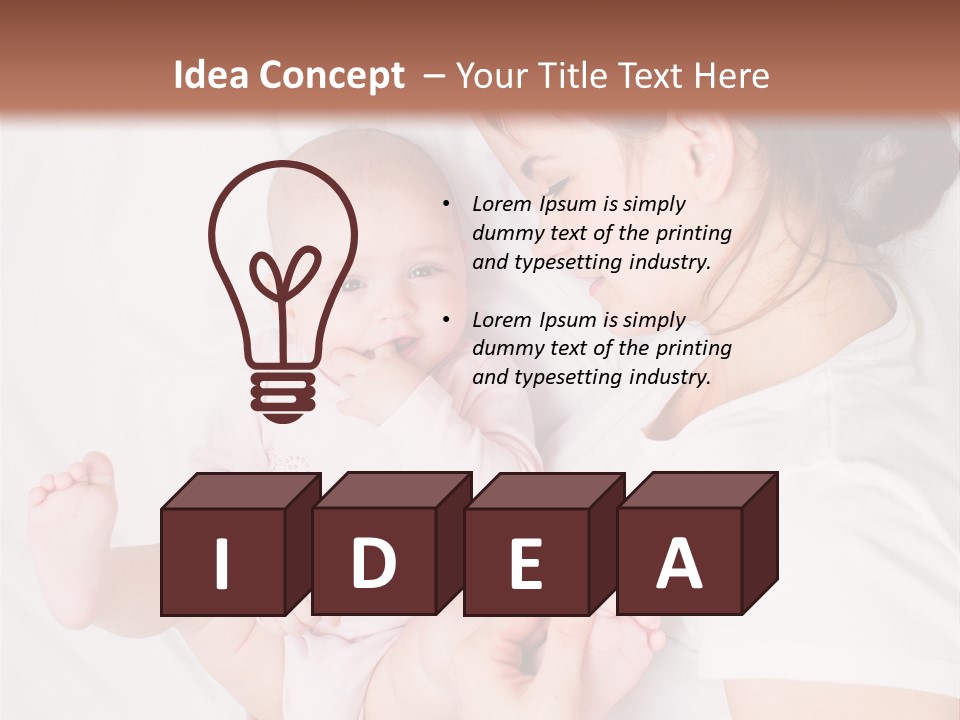 Looking Mama Childhood PowerPoint Template