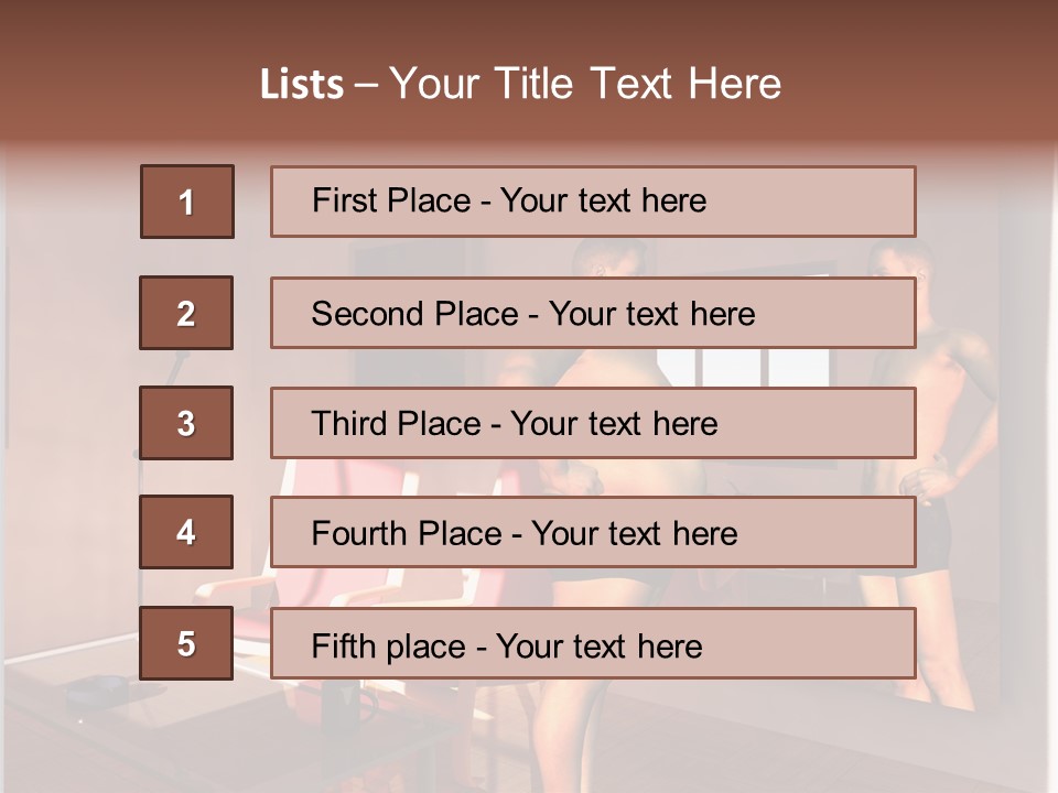 Fatten Full Length Mirror Staring PowerPoint Template