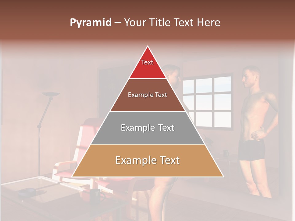 Fatten Full Length Mirror Staring PowerPoint Template