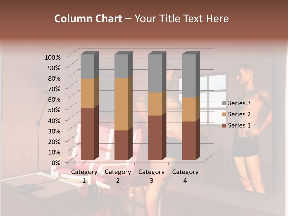 Fatten Full Length Mirror Staring PowerPoint Template