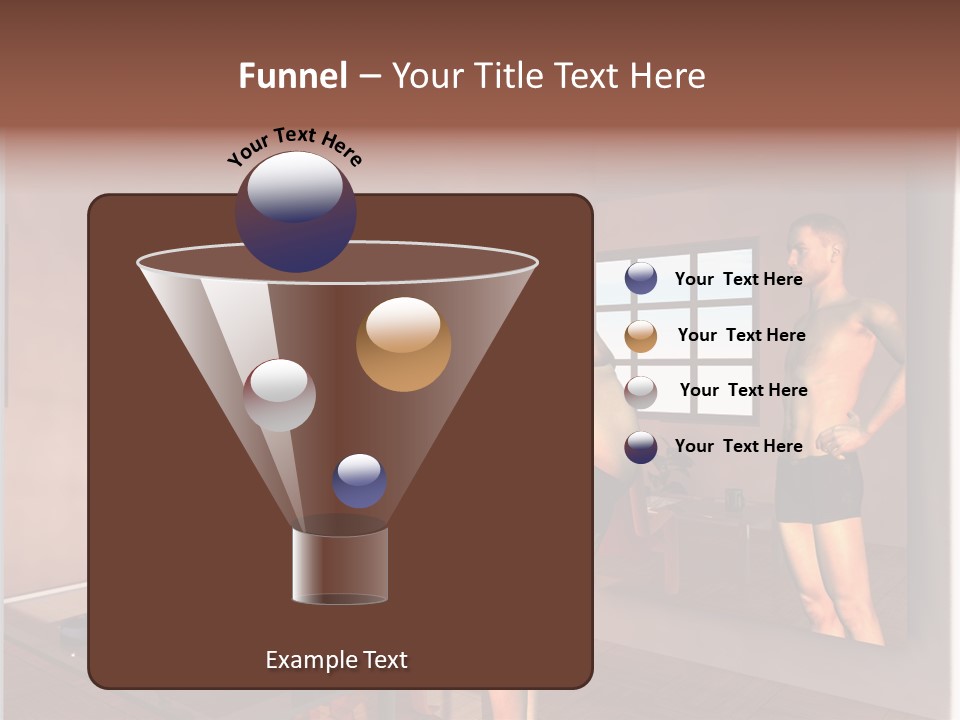 Fatten Full Length Mirror Staring PowerPoint Template