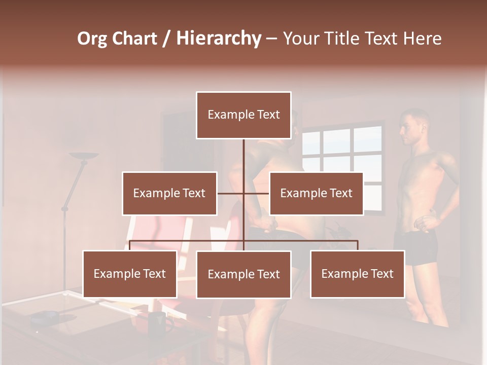 Fatten Full Length Mirror Staring PowerPoint Template