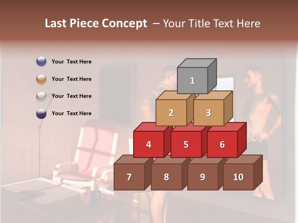 Fatten Full Length Mirror Staring PowerPoint Template