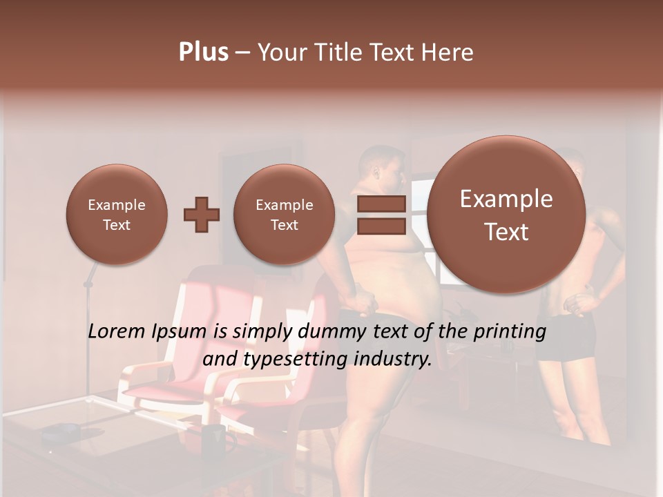 Fatten Full Length Mirror Staring PowerPoint Template