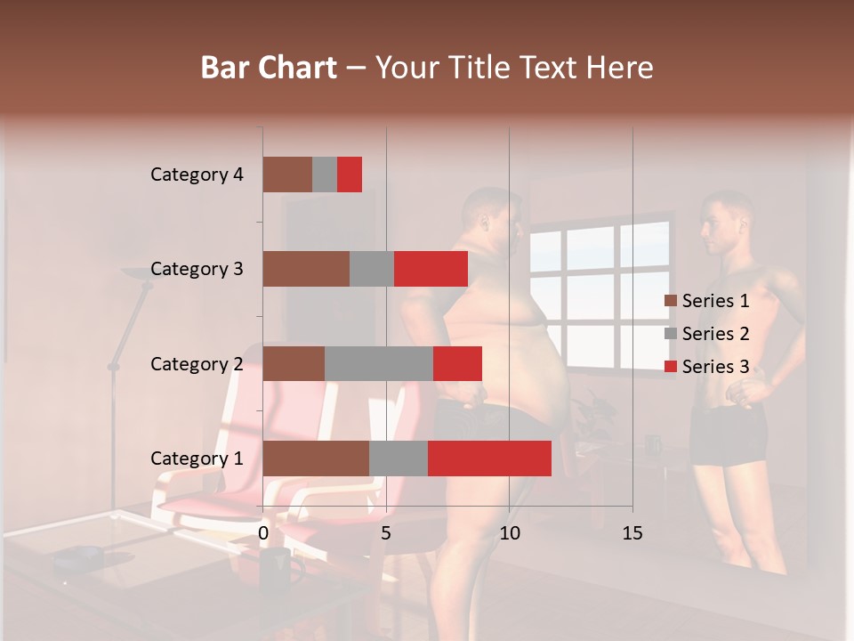 Fatten Full Length Mirror Staring PowerPoint Template