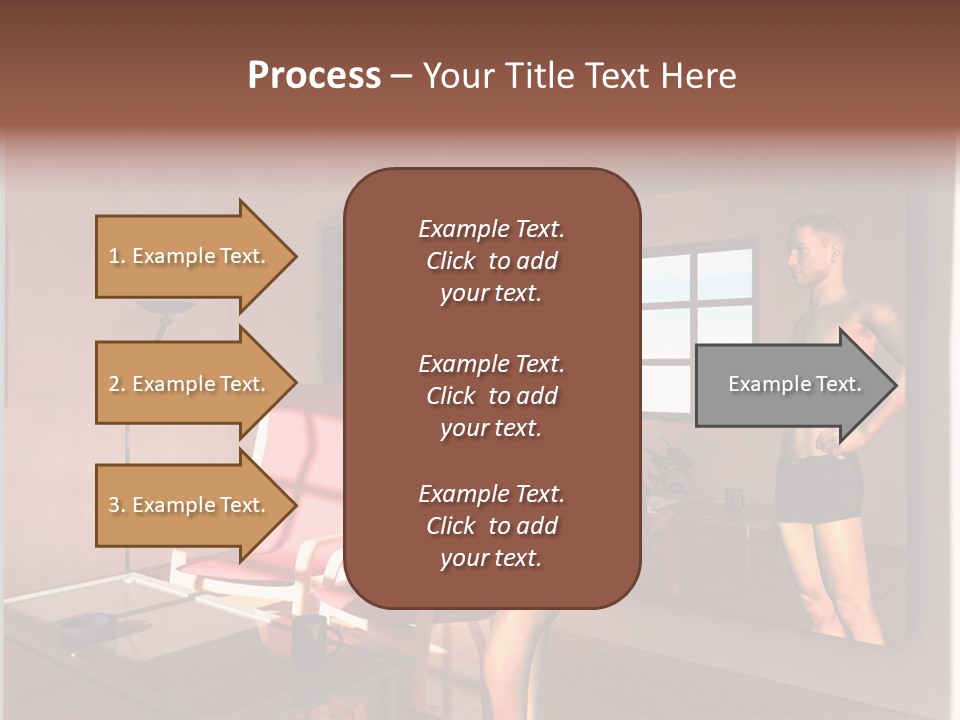 Fatten Full Length Mirror Staring PowerPoint Template