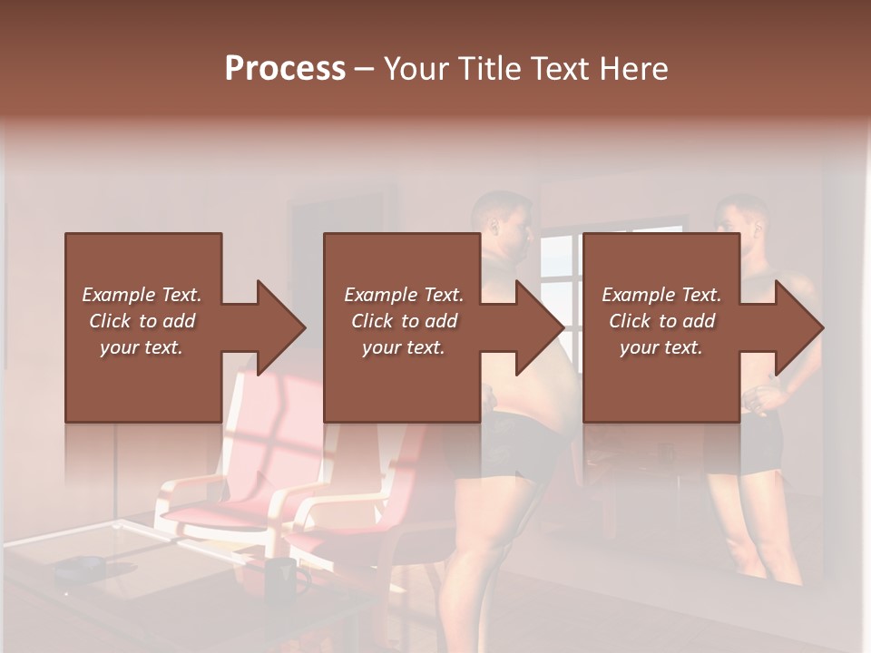 Fatten Full Length Mirror Staring PowerPoint Template