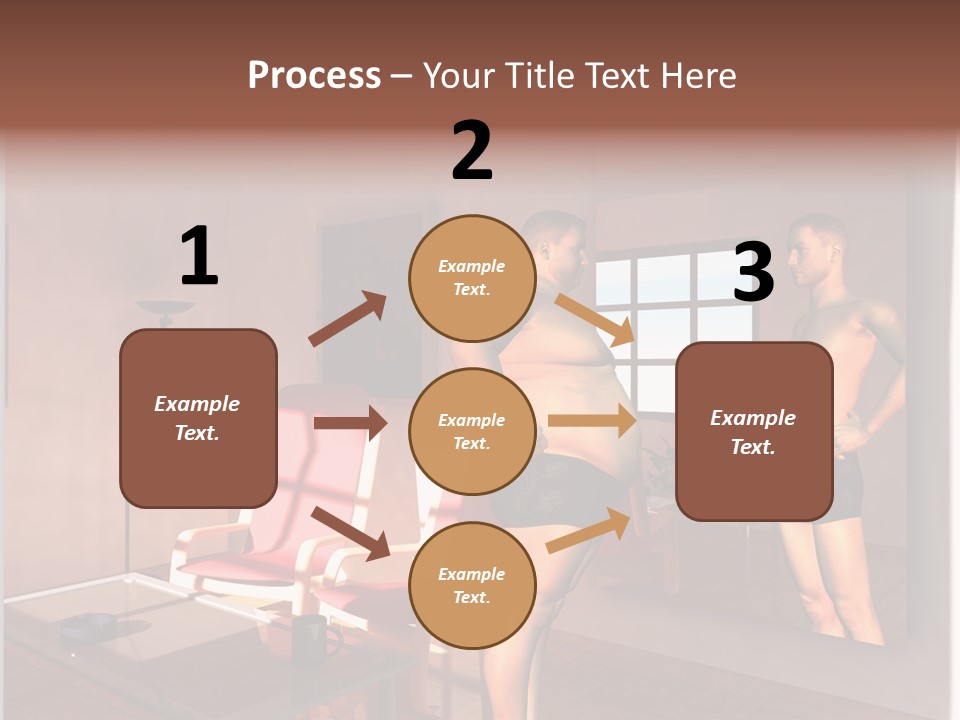 Fatten Full Length Mirror Staring PowerPoint Template