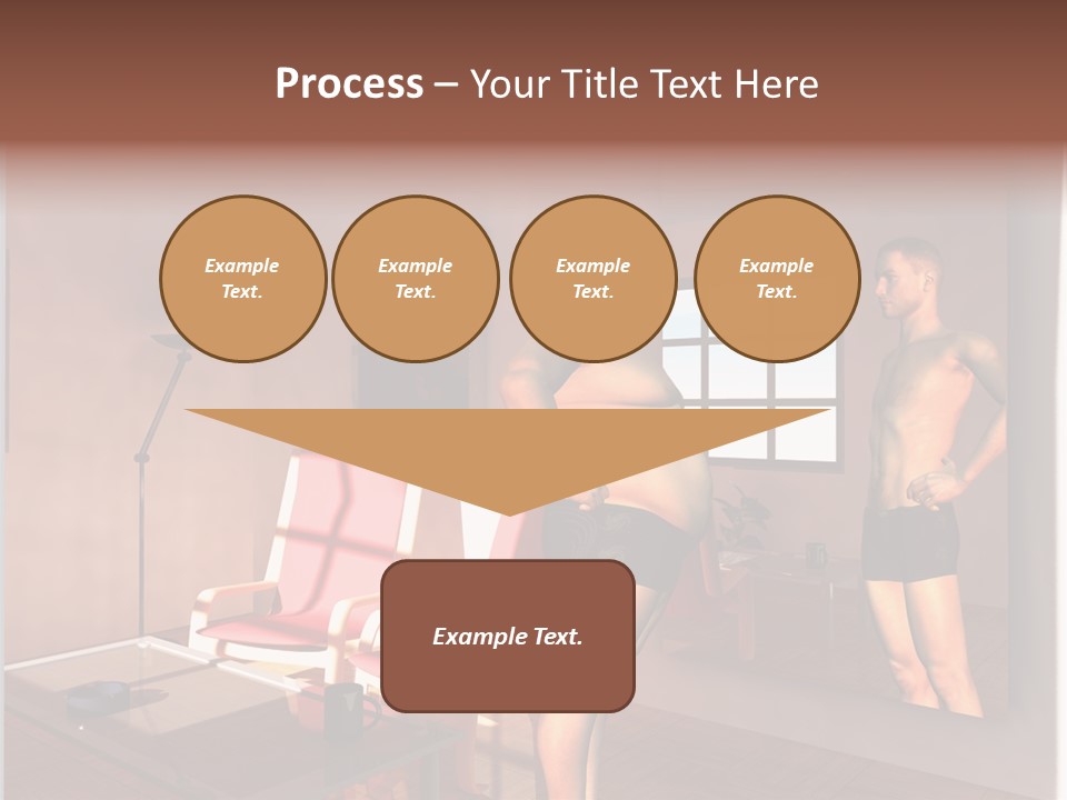 Fatten Full Length Mirror Staring PowerPoint Template