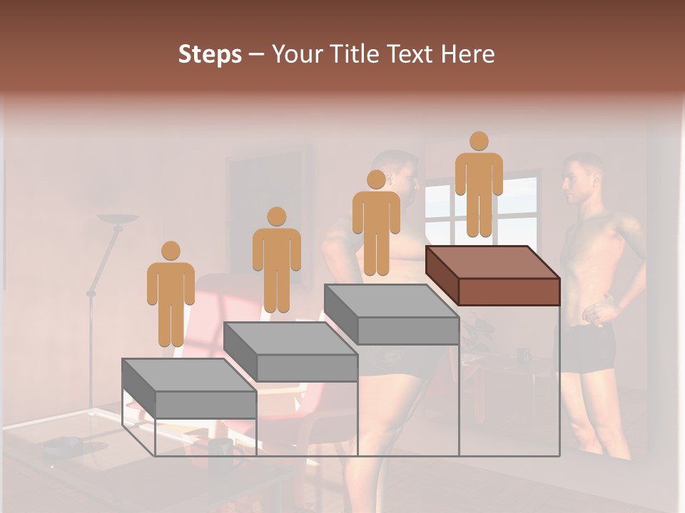 Fatten Full Length Mirror Staring PowerPoint Template