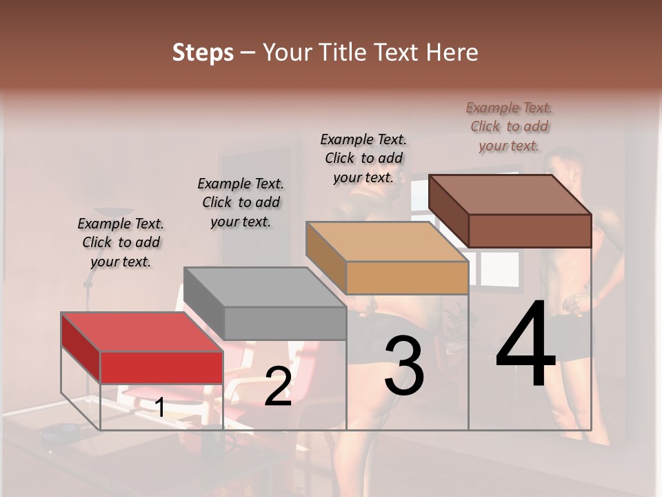 Fatten Full Length Mirror Staring PowerPoint Template