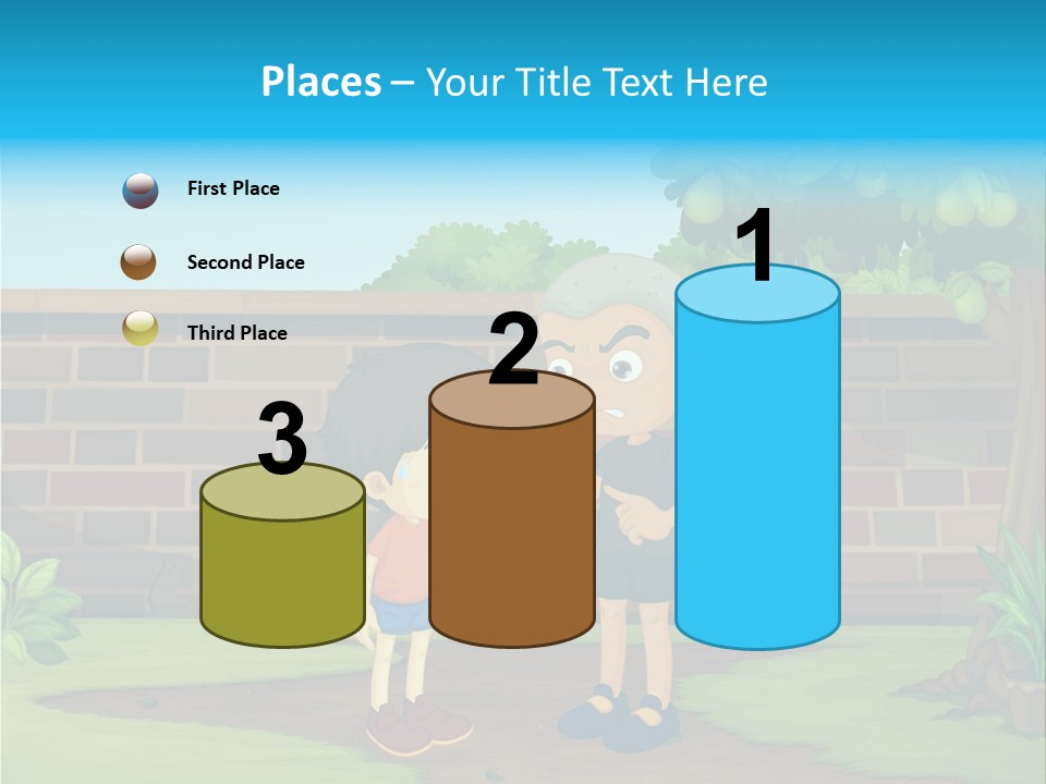 Color Kids Pears PowerPoint Template