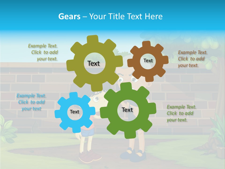 Color Kids Pears PowerPoint Template