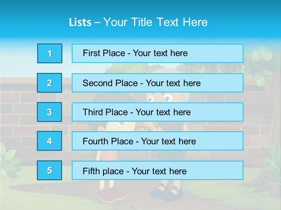 Color Kids Pears PowerPoint Template