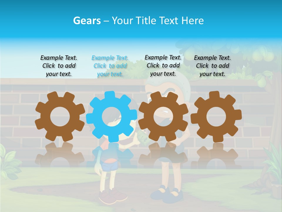 Color Kids Pears PowerPoint Template