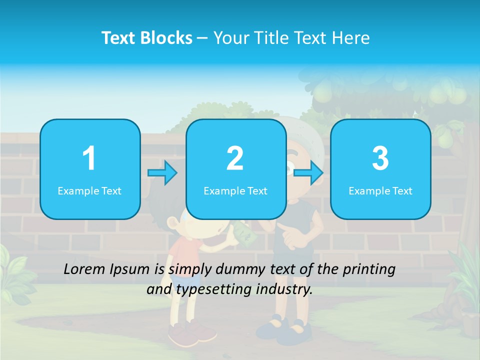 Color Kids Pears PowerPoint Template