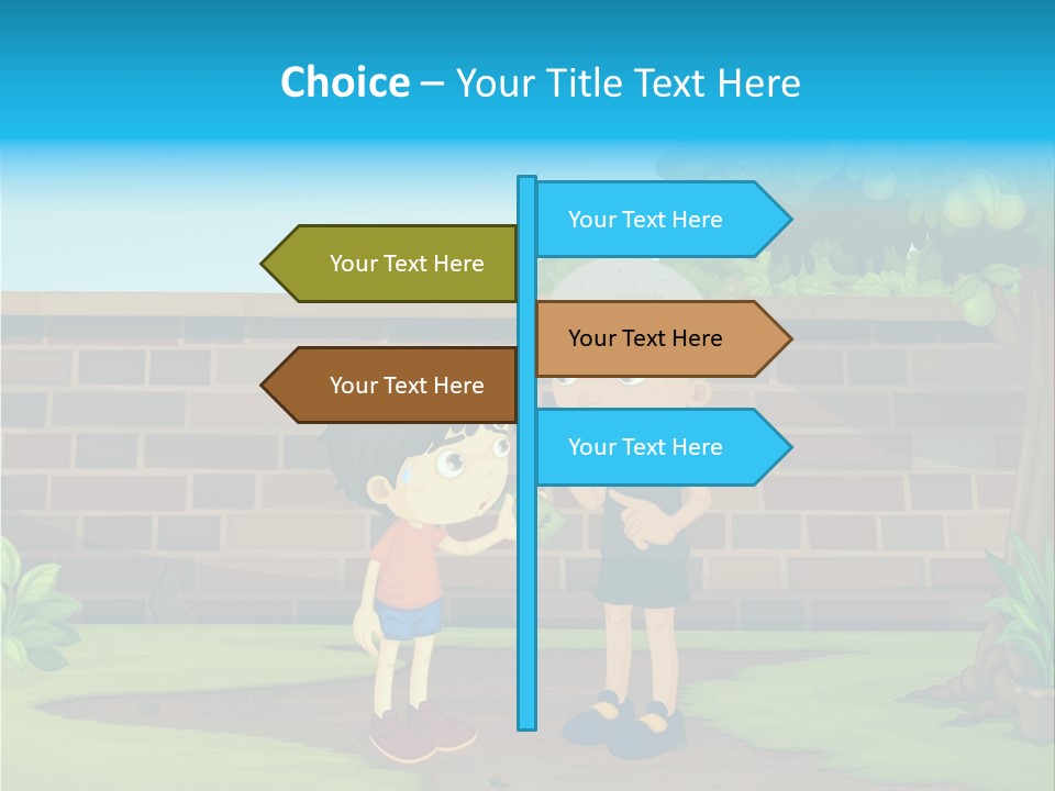 Color Kids Pears PowerPoint Template