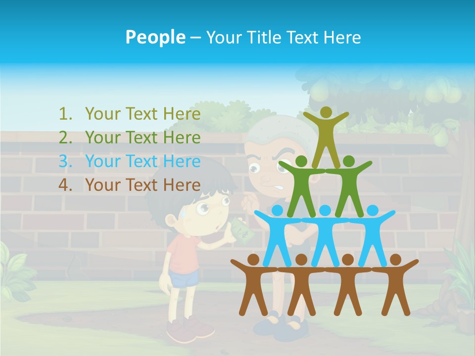 Color Kids Pears PowerPoint Template