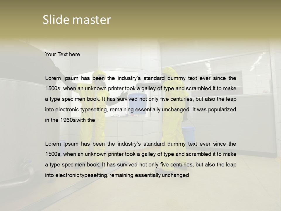 Gloves Mask Steel PowerPoint Template