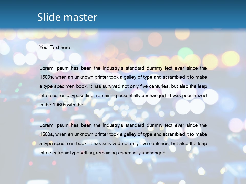 Multiple Lane Highway Blurred Motion Mode Of Transport City Life PowerPoint Template