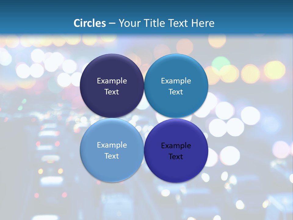 Multiple Lane Highway Blurred Motion Mode Of Transport City Life PowerPoint Template