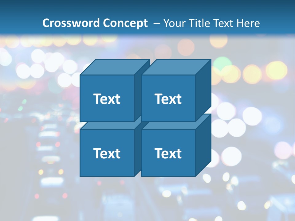 Multiple Lane Highway Blurred Motion Mode Of Transport City Life PowerPoint Template