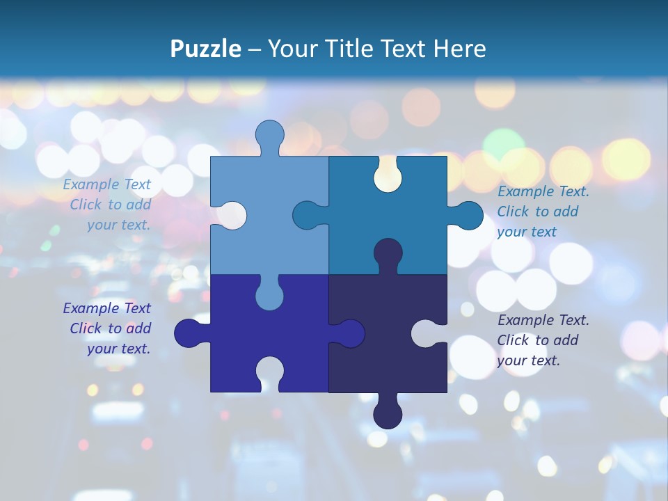 Multiple Lane Highway Blurred Motion Mode Of Transport City Life PowerPoint Template