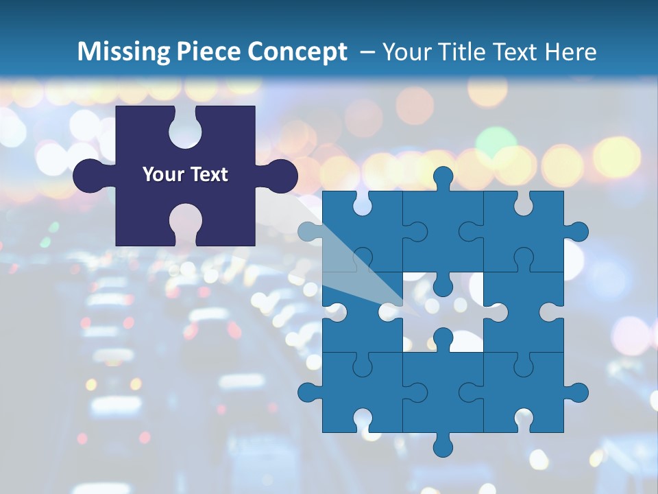 Multiple Lane Highway Blurred Motion Mode Of Transport City Life PowerPoint Template