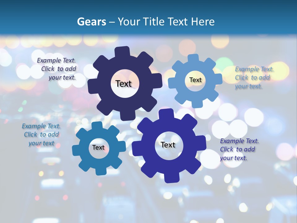 Multiple Lane Highway Blurred Motion Mode Of Transport City Life PowerPoint Template