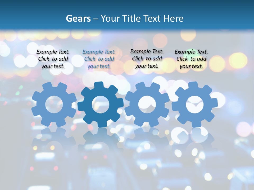 Multiple Lane Highway Blurred Motion Mode Of Transport City Life PowerPoint Template