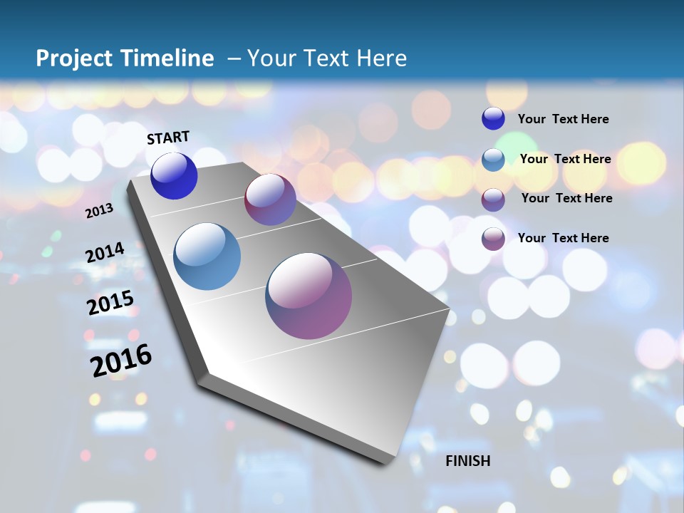 Multiple Lane Highway Blurred Motion Mode Of Transport City Life PowerPoint Template