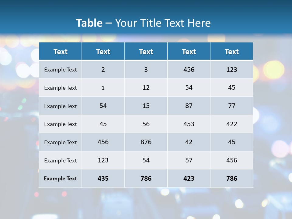 Multiple Lane Highway Blurred Motion Mode Of Transport City Life PowerPoint Template