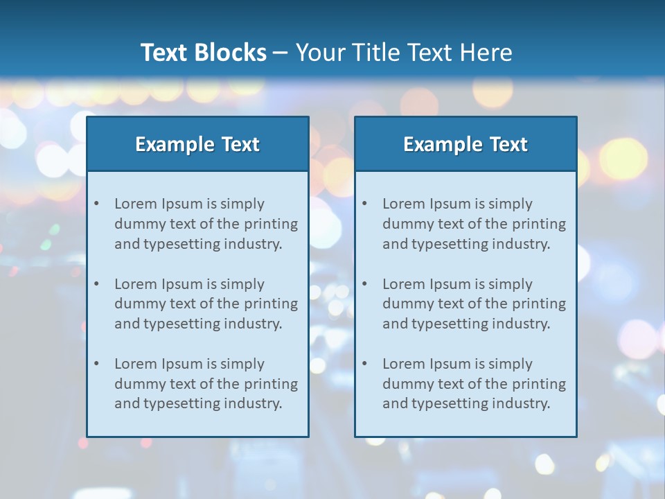Multiple Lane Highway Blurred Motion Mode Of Transport City Life PowerPoint Template