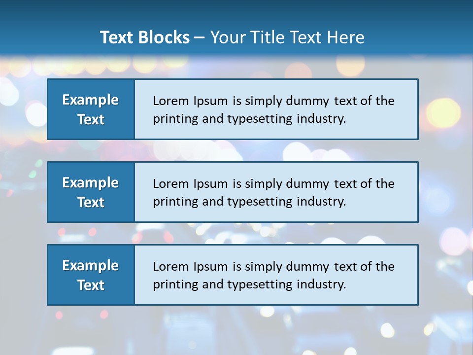 Multiple Lane Highway Blurred Motion Mode Of Transport City Life PowerPoint Template