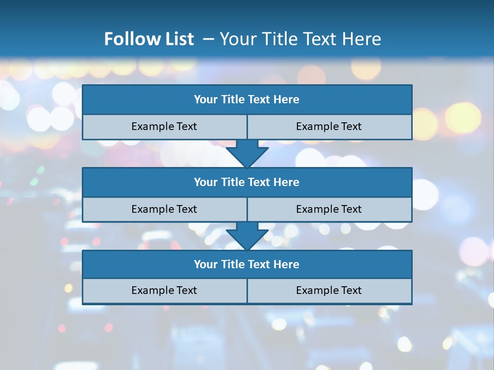 Multiple Lane Highway Blurred Motion Mode Of Transport City Life PowerPoint Template