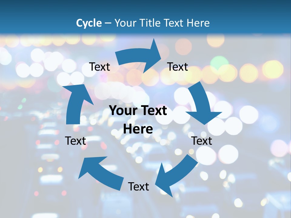 Multiple Lane Highway Blurred Motion Mode Of Transport City Life PowerPoint Template