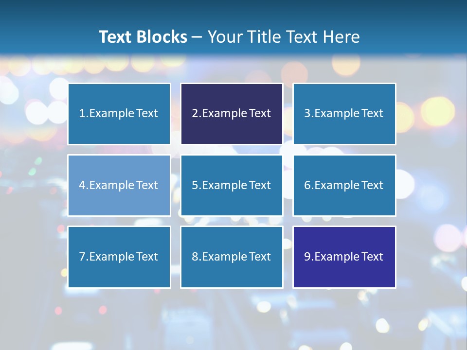 Multiple Lane Highway Blurred Motion Mode Of Transport City Life PowerPoint Template
