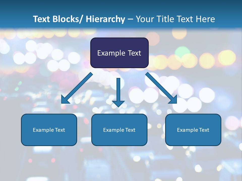 Multiple Lane Highway Blurred Motion Mode Of Transport City Life PowerPoint Template