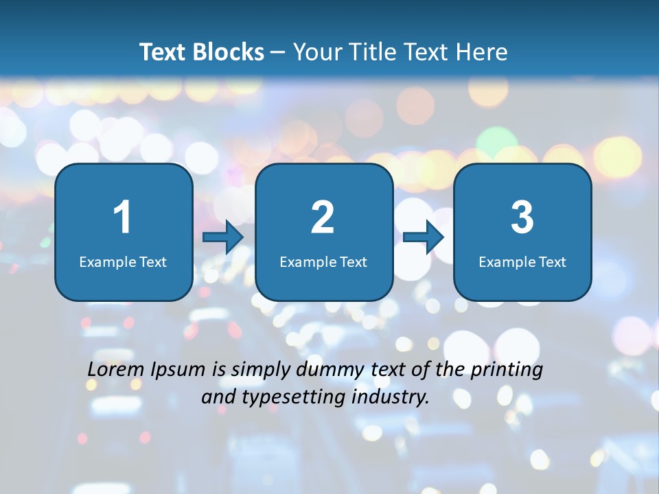 Multiple Lane Highway Blurred Motion Mode Of Transport City Life PowerPoint Template
