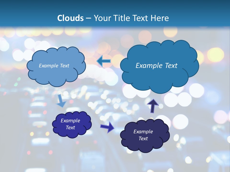 Multiple Lane Highway Blurred Motion Mode Of Transport City Life PowerPoint Template