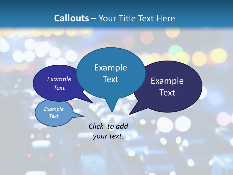 Multiple Lane Highway Blurred Motion Mode Of Transport City Life PowerPoint Template