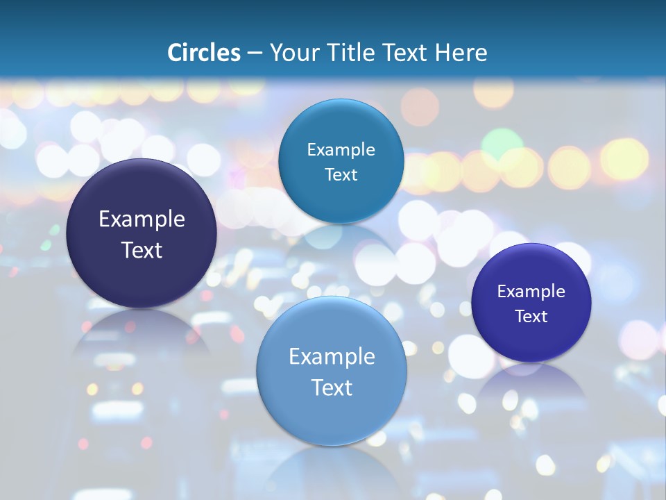 Multiple Lane Highway Blurred Motion Mode Of Transport City Life PowerPoint Template