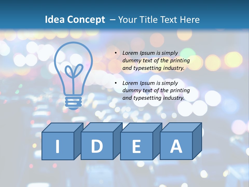 Multiple Lane Highway Blurred Motion Mode Of Transport City Life PowerPoint Template