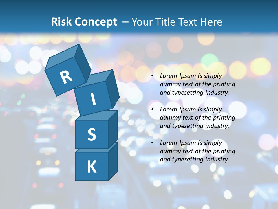 Multiple Lane Highway Blurred Motion Mode Of Transport City Life PowerPoint Template