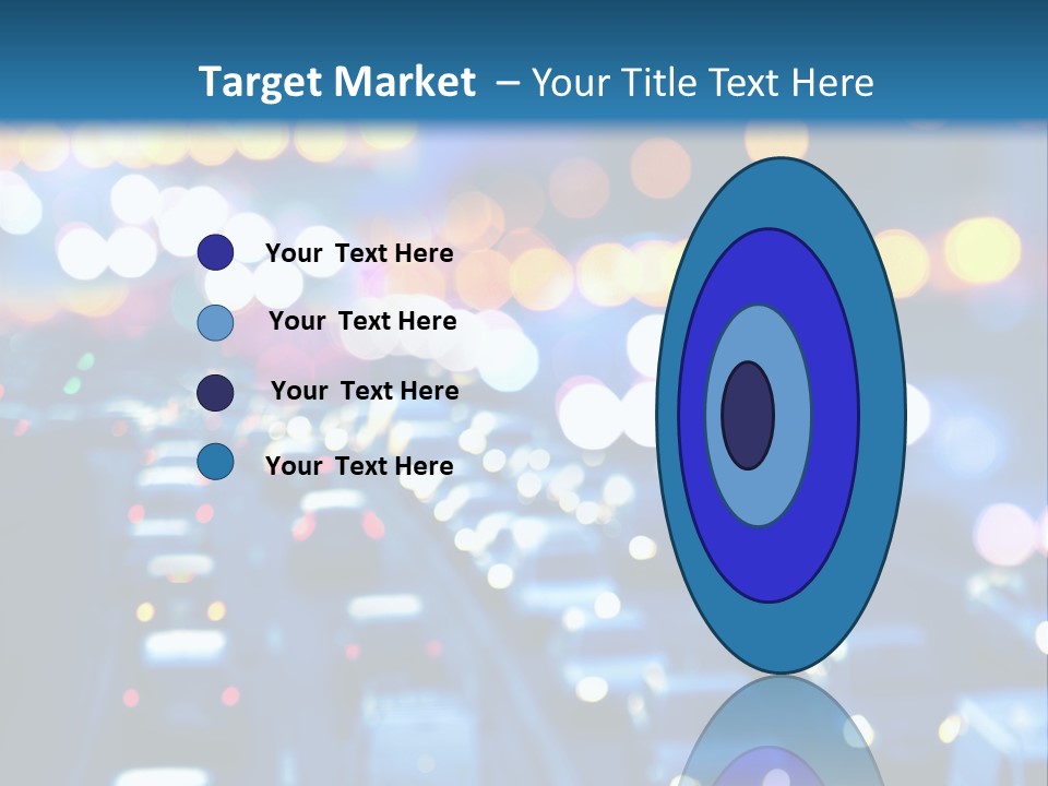 Multiple Lane Highway Blurred Motion Mode Of Transport City Life PowerPoint Template