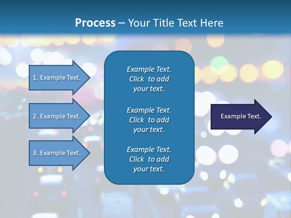 Multiple Lane Highway Blurred Motion Mode Of Transport City Life PowerPoint Template